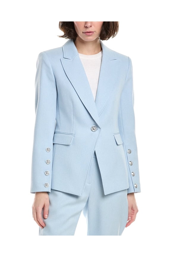 Tahari ASL womens  Blazer, 6, Blue