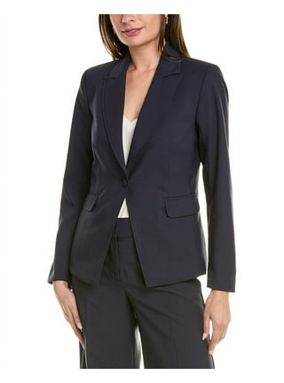 TAHARI ARTHUR S. LEVINE Petite One-Button Crepe Pant Suit