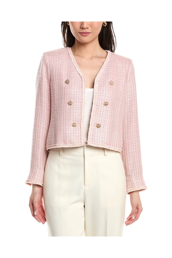 Tahari ASL womens  Jacket, 6, Pink