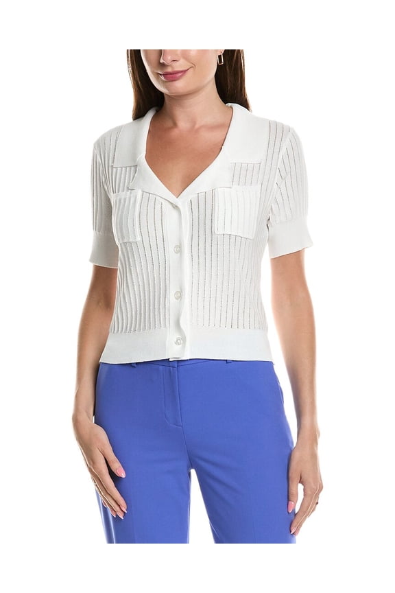 Tahari ASL womens Knit Shirt, XL, White