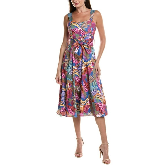 Tahari ASL womens Midi Dress, 12, Purple