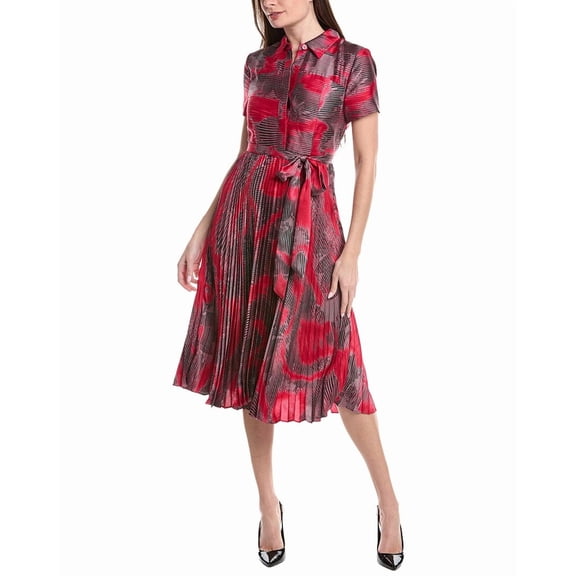 Tahari ASL womens  Midi Dress, 10, Blue