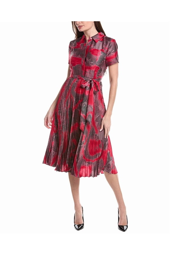 Tahari ASL womens  Midi Dress, 10, Blue