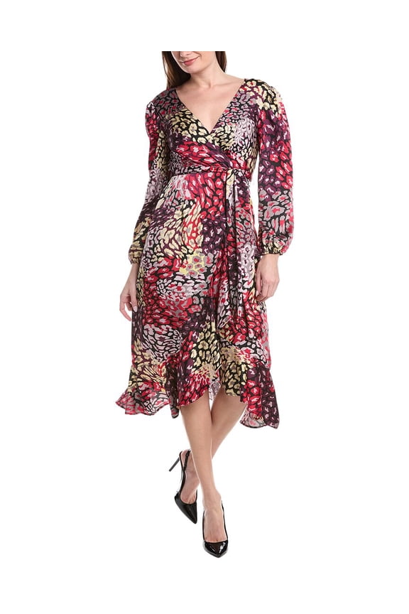 Tahari ASL womens  Midi Dress, 4, Red