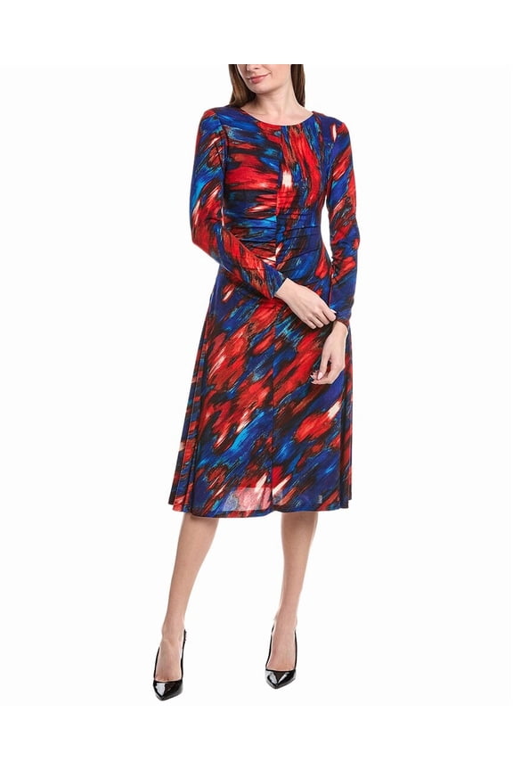 Tahari ASL womens  Midi Dress, 8, Red