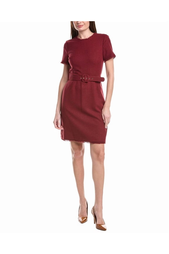 Tahari ASL womens Mini Dress, 8, Red