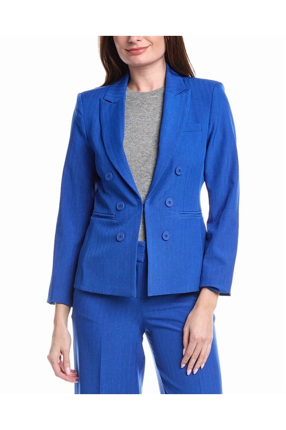 Tahari ASL womens  Petite Blazer, 2P, Blue