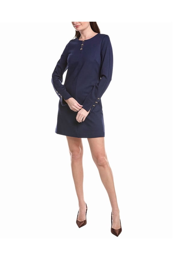 Tahari ASL womens Petite Mini Dress, 16P, Blue