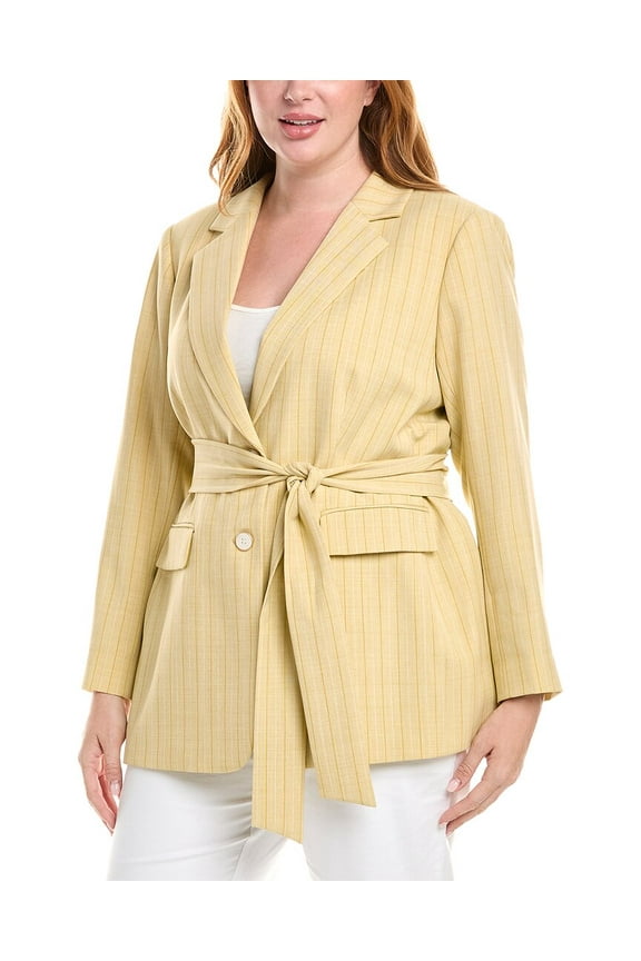 Tahari ASL womens Plus Blazer, 14W, Yellow