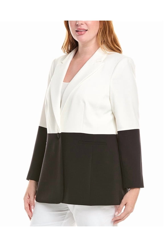 Tahari ASL womens Plus Blazer, 16W, White