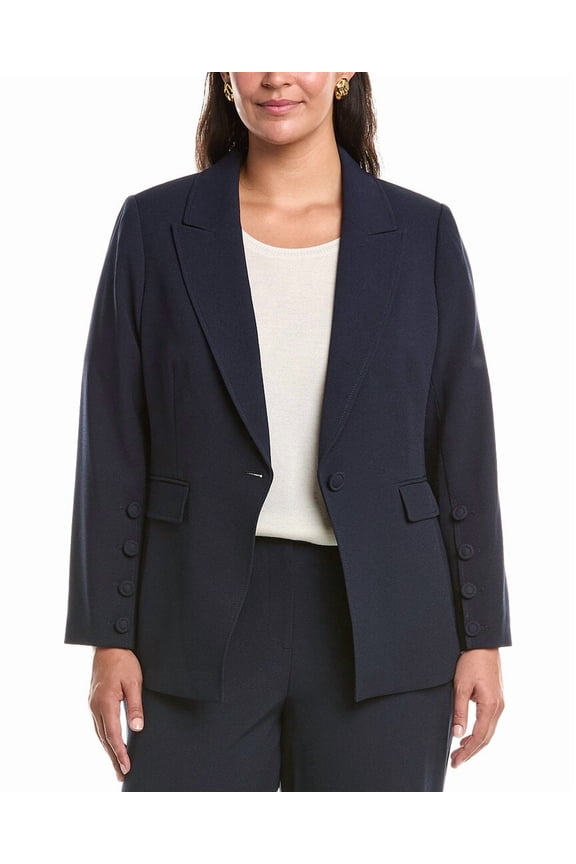 Tahari ASL womens  Plus Blazer, 18W, Blue