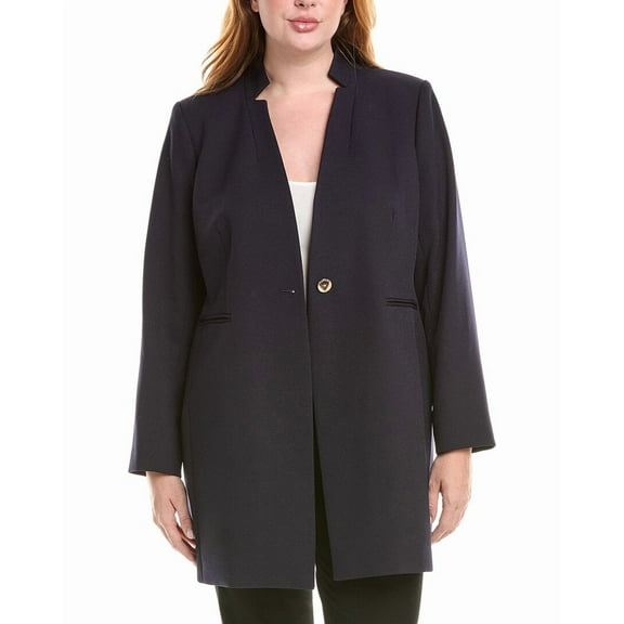 Tahari ASL womens  Plus Blazer, 18W, Blue