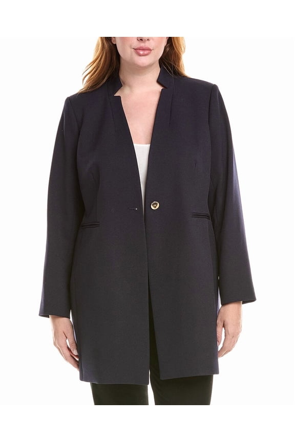 Tahari ASL womens Plus Blazer, 18W, Blue