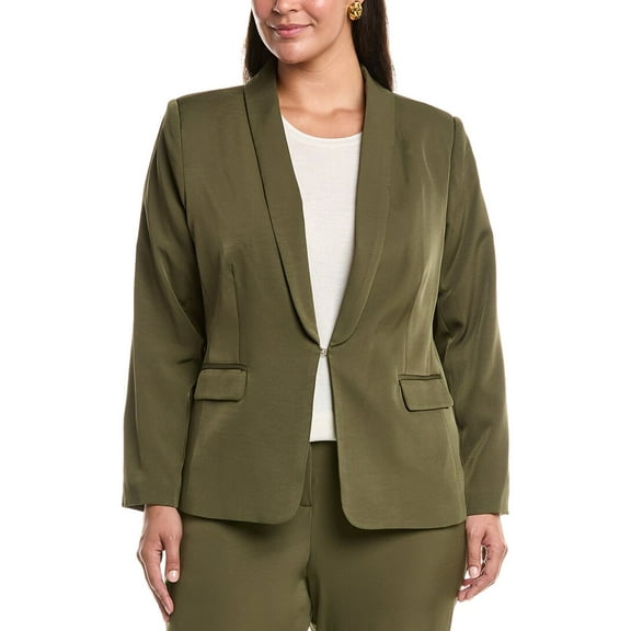 Tahari ASL womens  Plus Blazer, 20W, Green