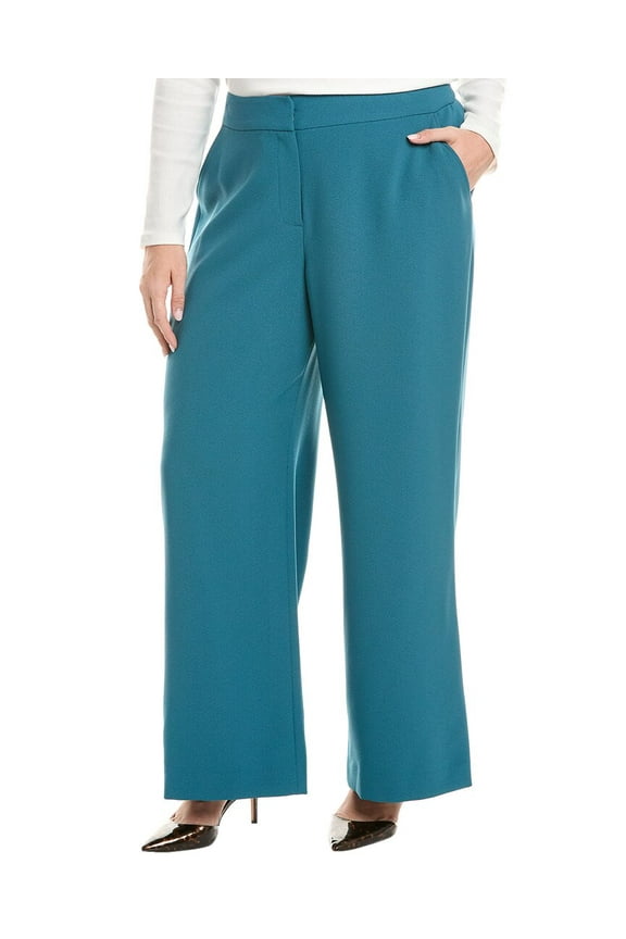 Tahari ASL womens Plus Pant, 14W, Green