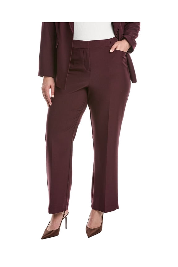 Tahari ASL womens Plus Pant, 14W, Purple