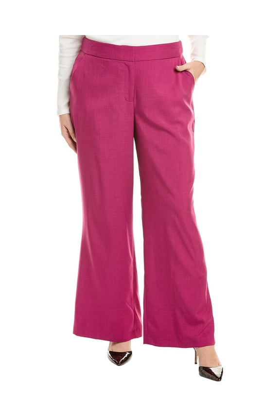 Tahari ASL womens Plus Pant, 16W, Purple