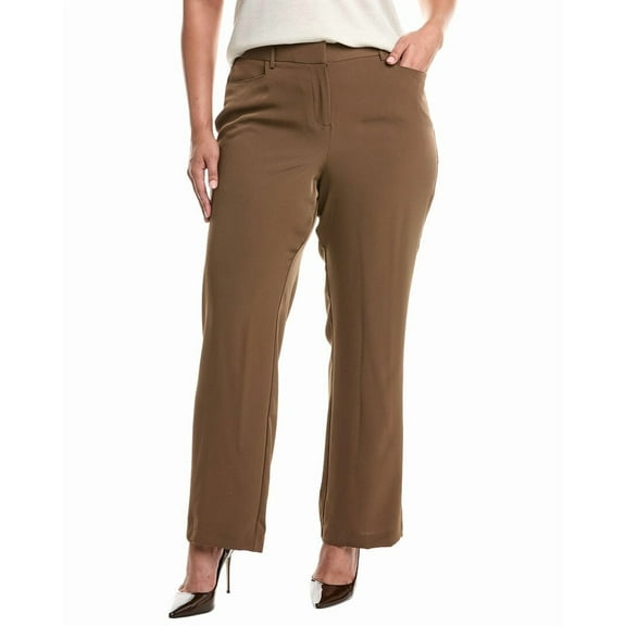 Tahari ASL womens  Plus Pant, 20W, Brown