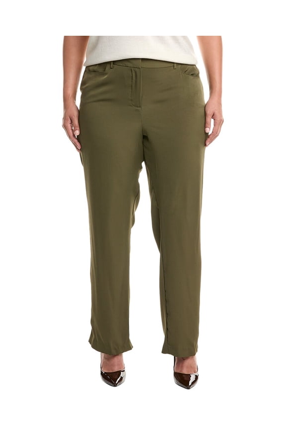 Tahari ASL womens Plus Pant, 22W, Green