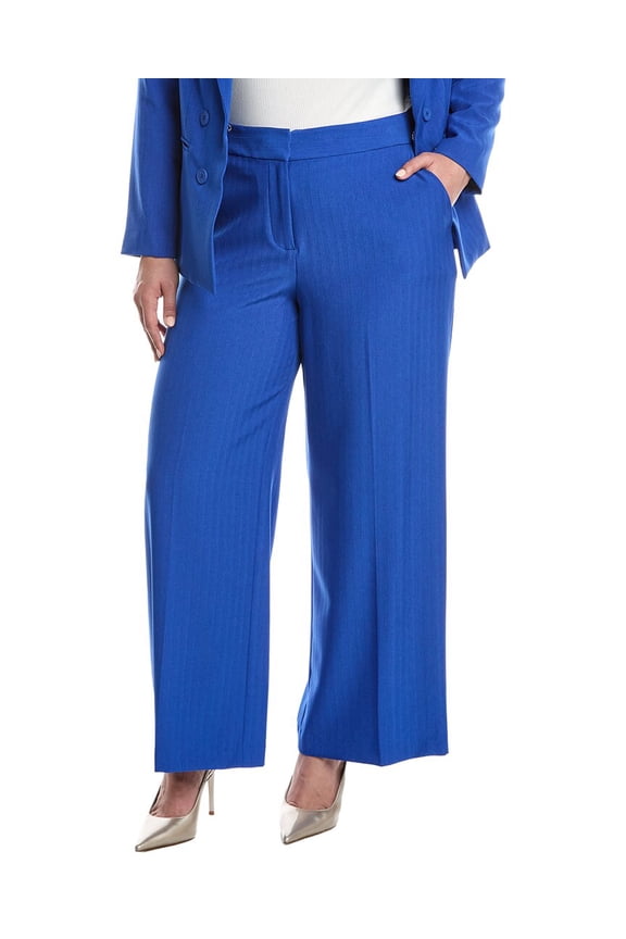 Tahari ASL womens Plus Pant, 24W, Blue