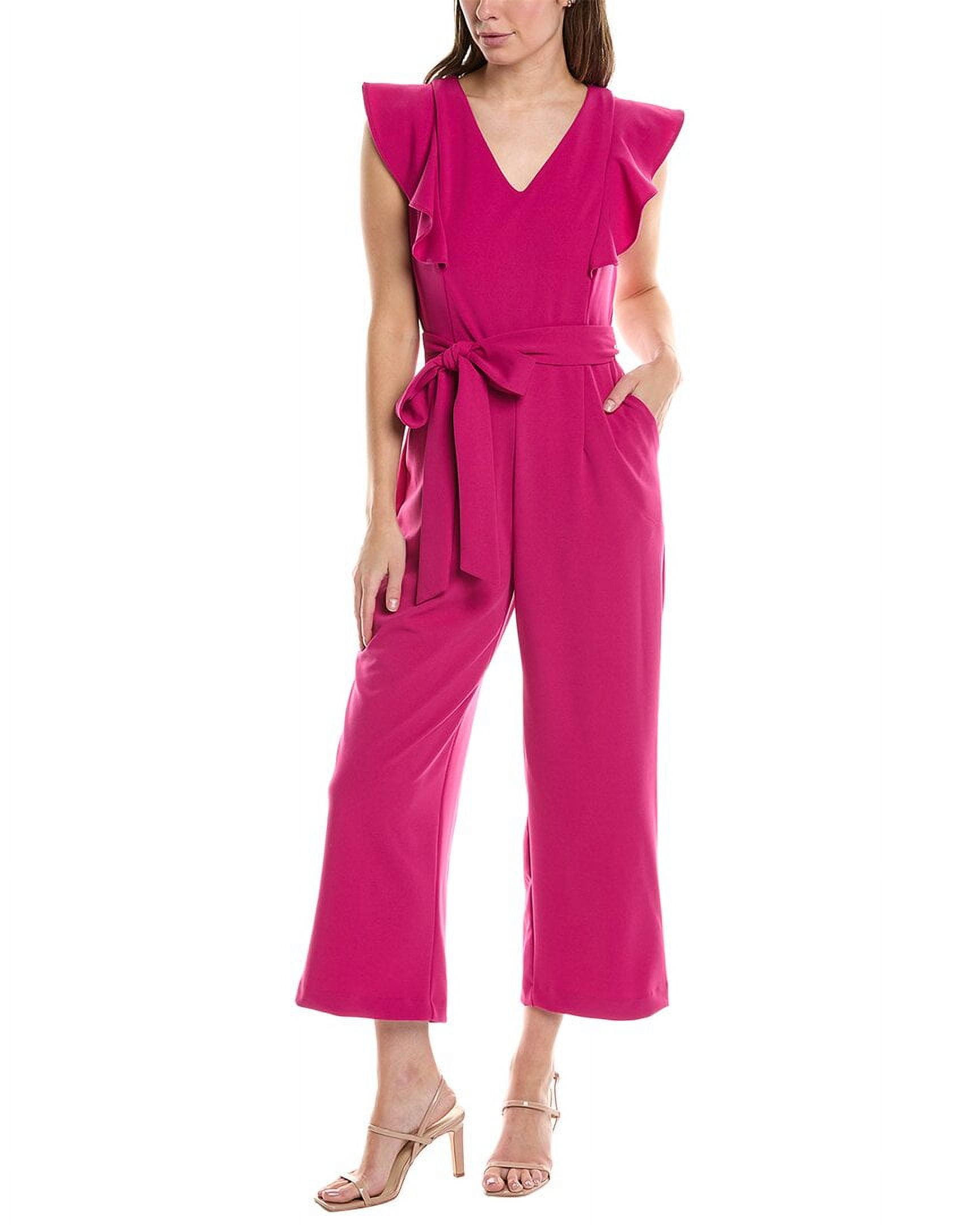 Tahari ASL womens Scuba Crepe Jumpsuit, 6, Purple Walmart