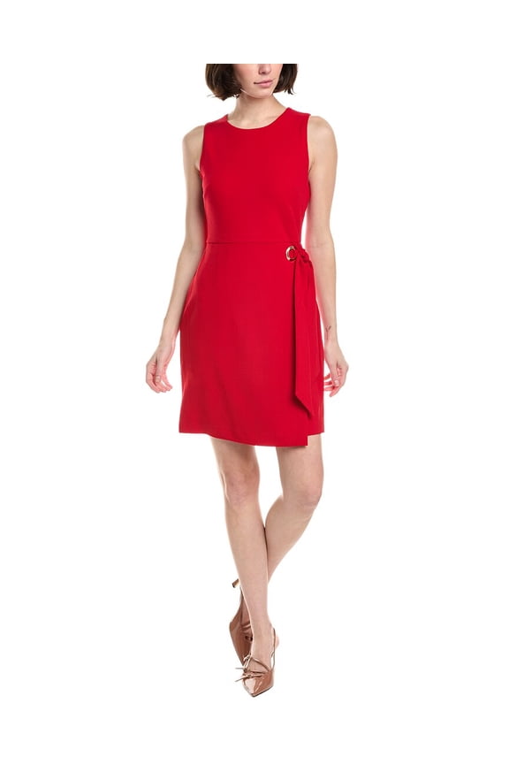 Tahari ASL womens  Sheath Dress, 10, Red