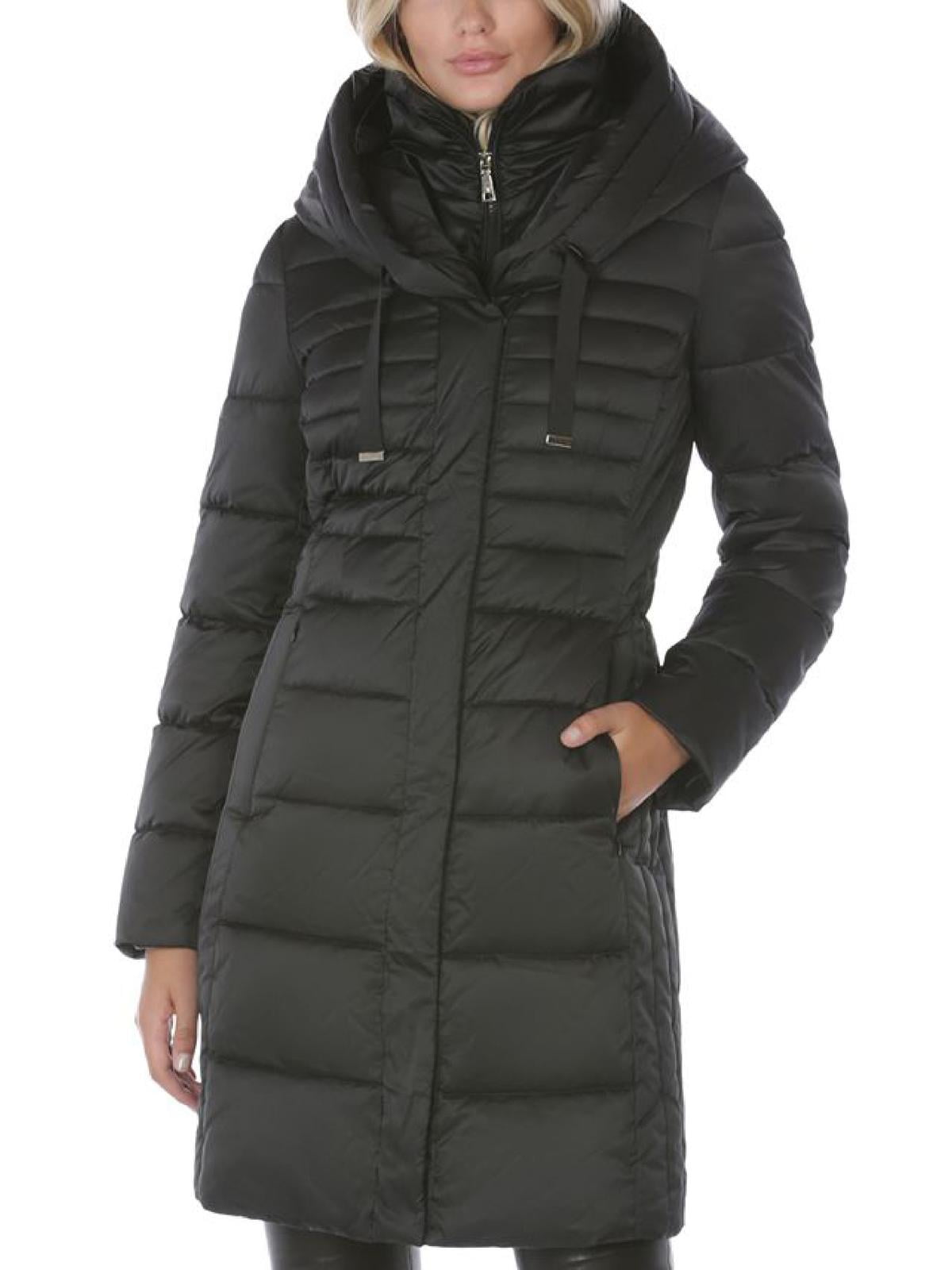 Tahari Mia Women's Quilted Down Insulated Fitted Winter Puffer Coat ...