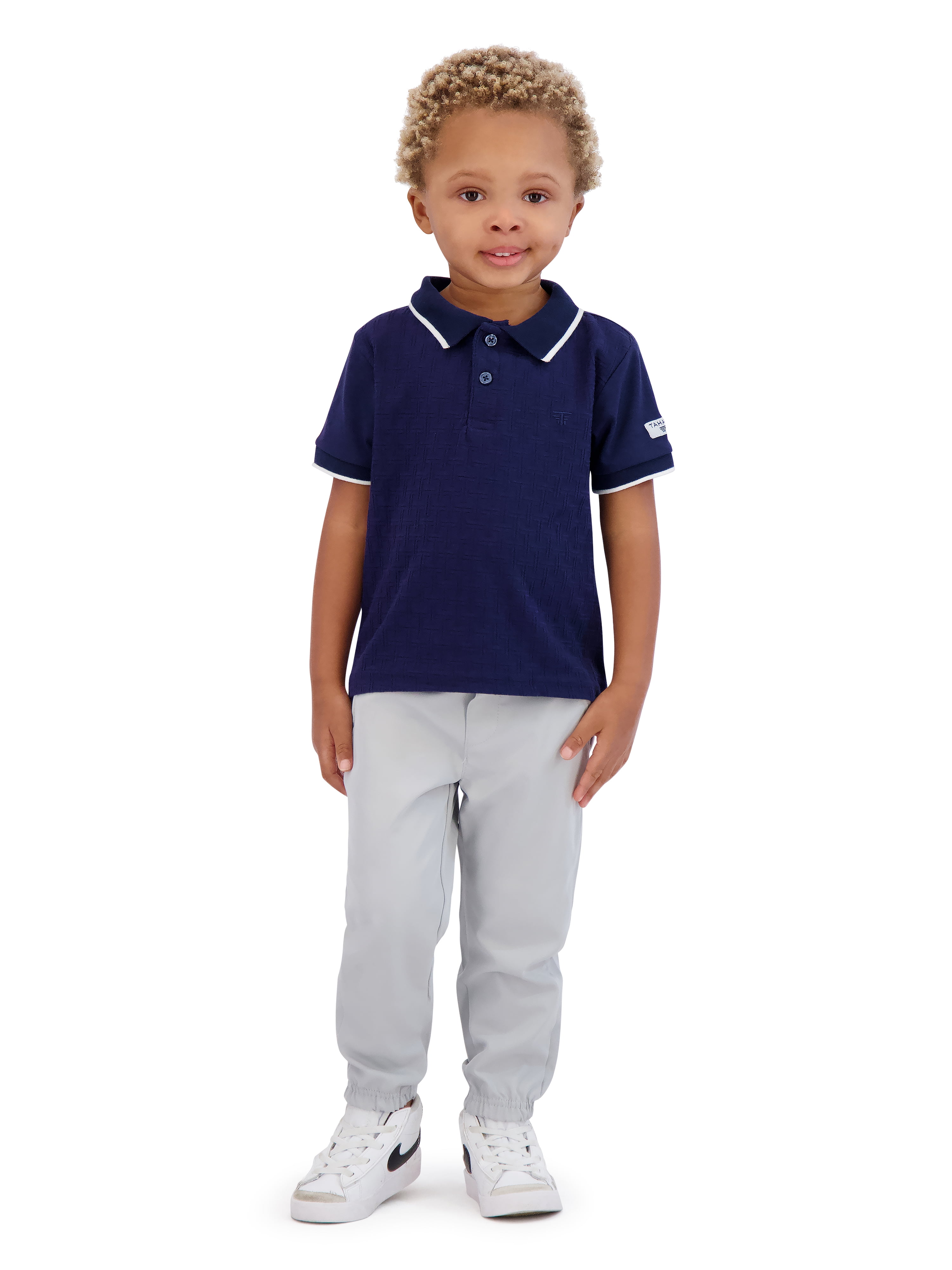 Tahari Toddler Boy Polo Shirt and Poly Tech Pant Set, Size 2T-4T