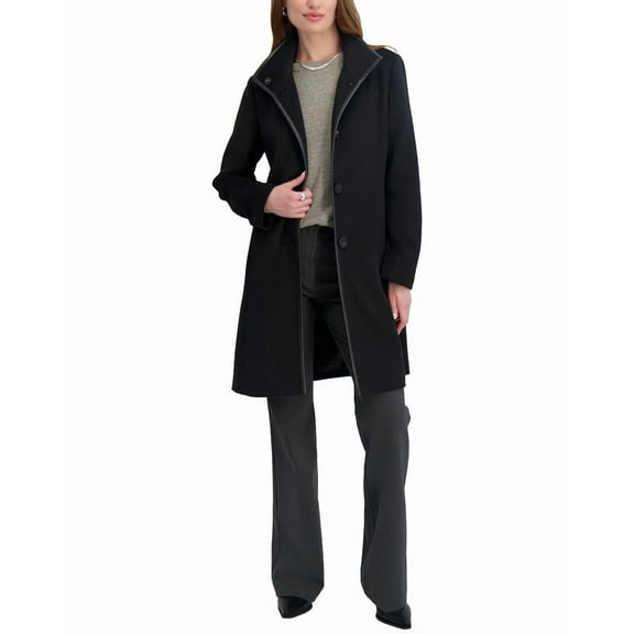 Tahari womens  Aubrey Wool-Blend Coat, l, Black