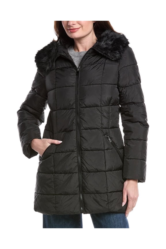 womens Brie Medium Coat, s, Black