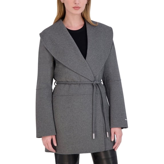 Tahari womens Double Face Wool-Blend Coat, m