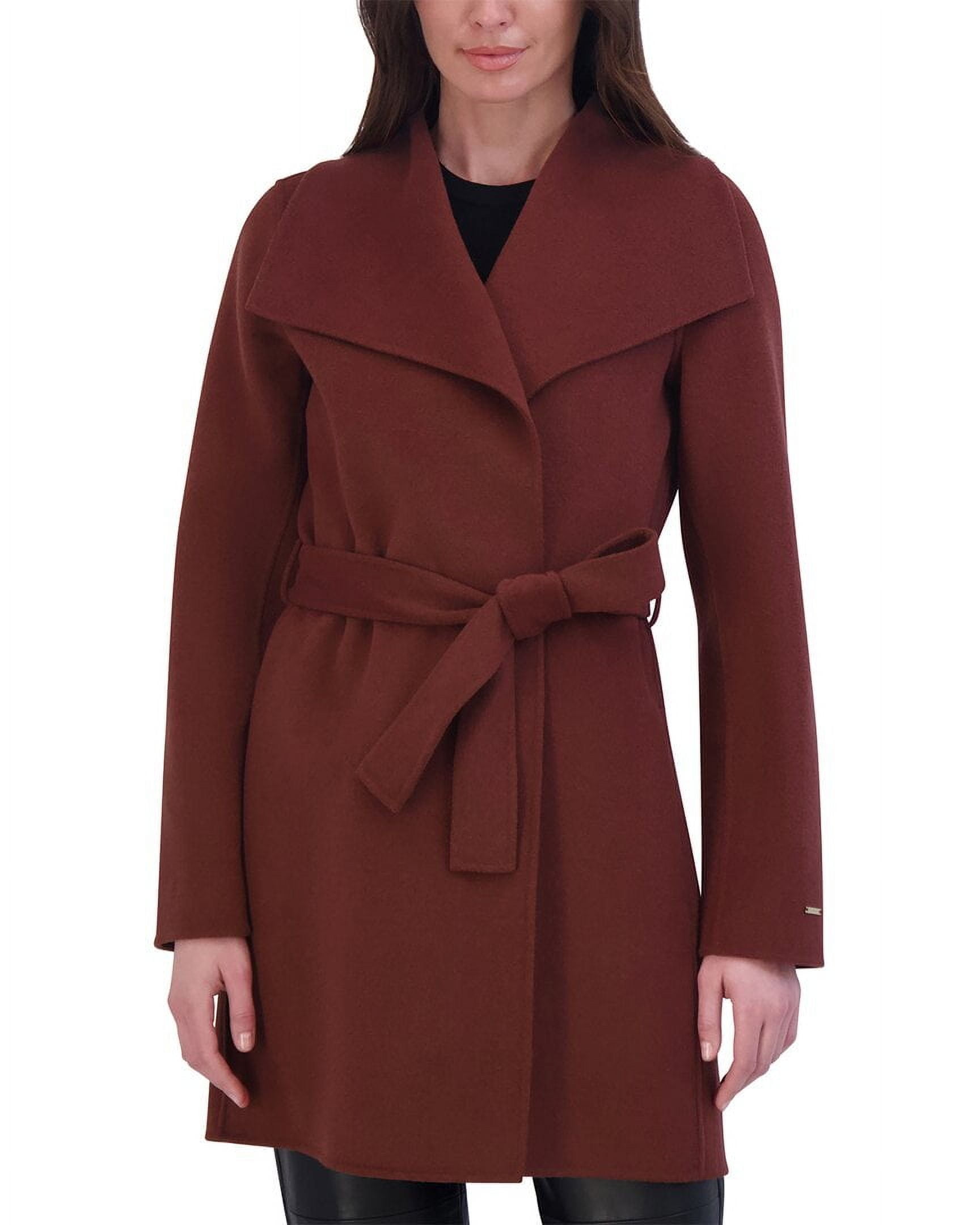 Tahari Vegan Trim Wool Coat