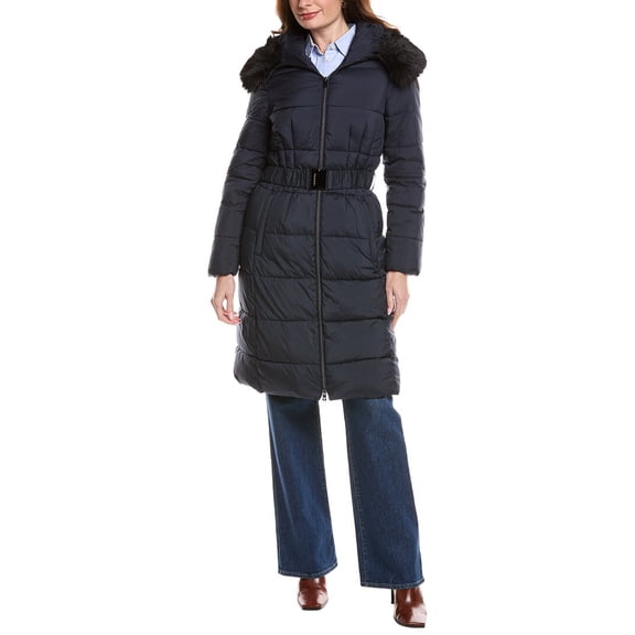 Tahari womens Emily Puffer Jacket, xs, Blue