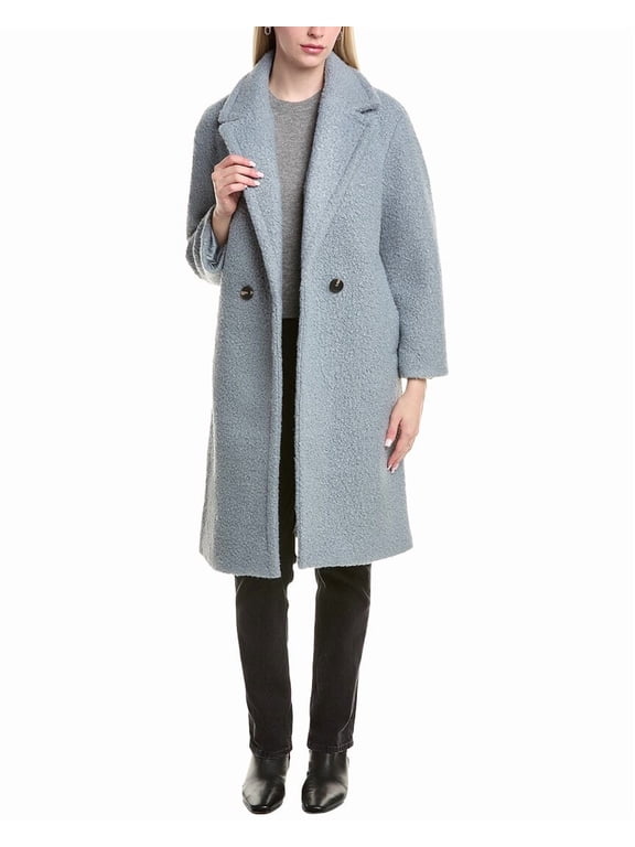 womens Ivy Medium Boucle Coat, l, Blue