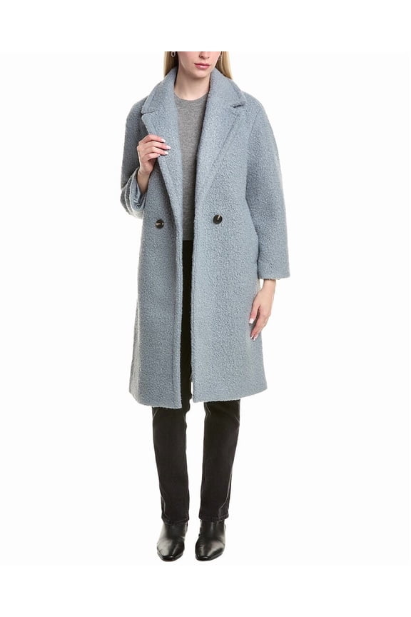 womens Ivy Medium Boucle Coat, l, Blue