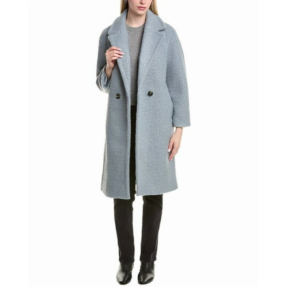 Tahari womens Ivy Medium Boucle Coat, m, Blue