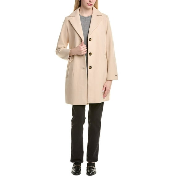 Tahari womens Lina Medium Coat, l, White