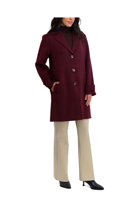 womens Mari Long Wool-Blend Coat, m