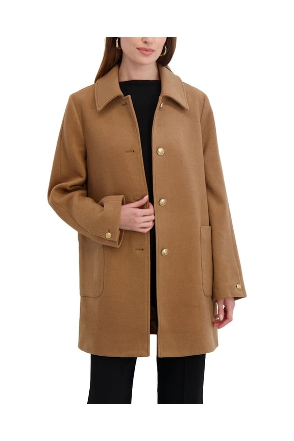womens Paula Wool-Blend Coat, xs, Brown