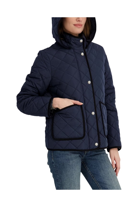 womens Rosie Quilted Jacket, l, Blue