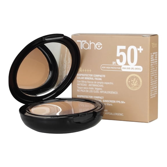 Tahe Compact mineral facial sunscreen with protection 50+ with mimetic color, 15g