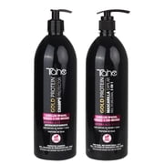 Tahe Gold Protein For Colored Hair kit - Shampoo 1000ml + Mask 1000ml - Color Protection & Shine