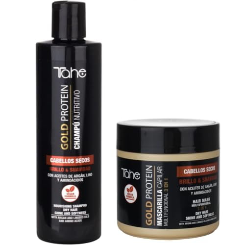 Tahe Gold Protein Small Kit for Dry Hair - Shampoo 300ml + Mask 400ml
