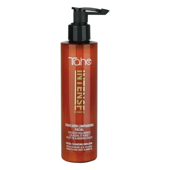 Tahe Intense Facial Cleansing Emulsion with Hyaluronic Acid, Collagen, Green Tea, and Sweet Almond Oil, 200 ml
