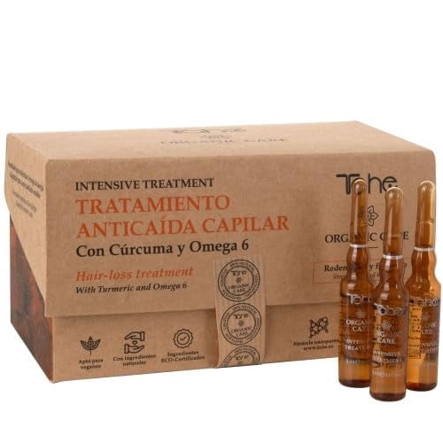 Tahe Organic Care Intensive Hair Loss Treatment with Turmeric and Omega 6, 15 x 5 ml