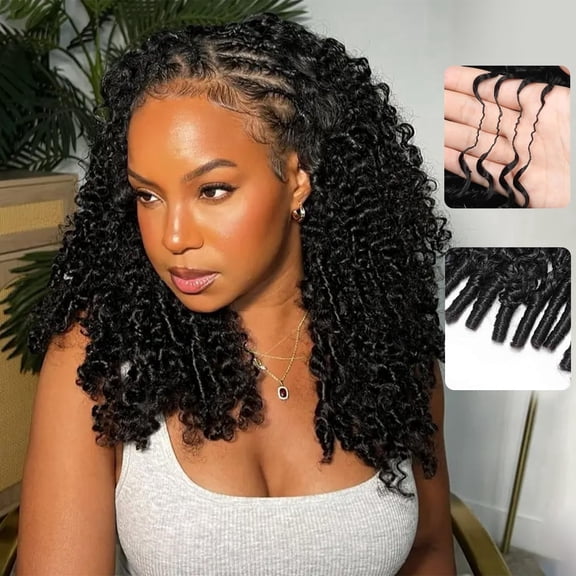 Tahikie 100% Human Hair Burmese Curly Crochet Hair Extensions for Women, Pre-Separated with Invisible Miracle Knots, Soft Lightweight Reusable, 30 Inch