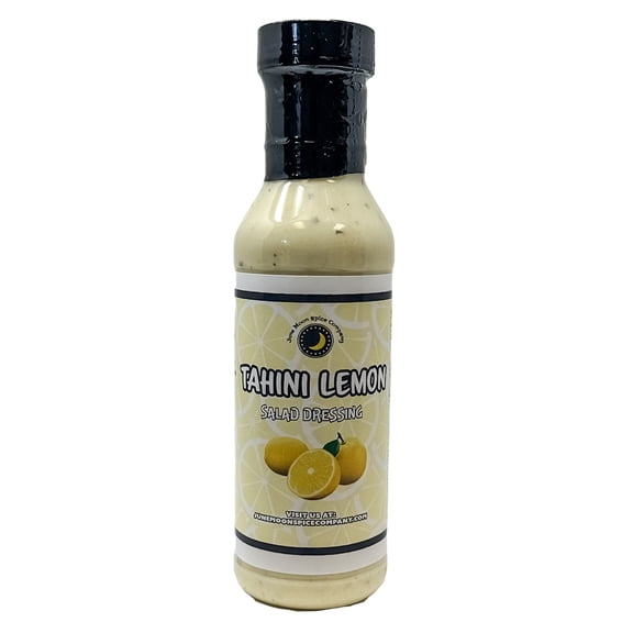 Tahini Lemon Salad Dressing | Premium | 12 fl. oz. | Crafted in Small Batches by June Moon Spice Company