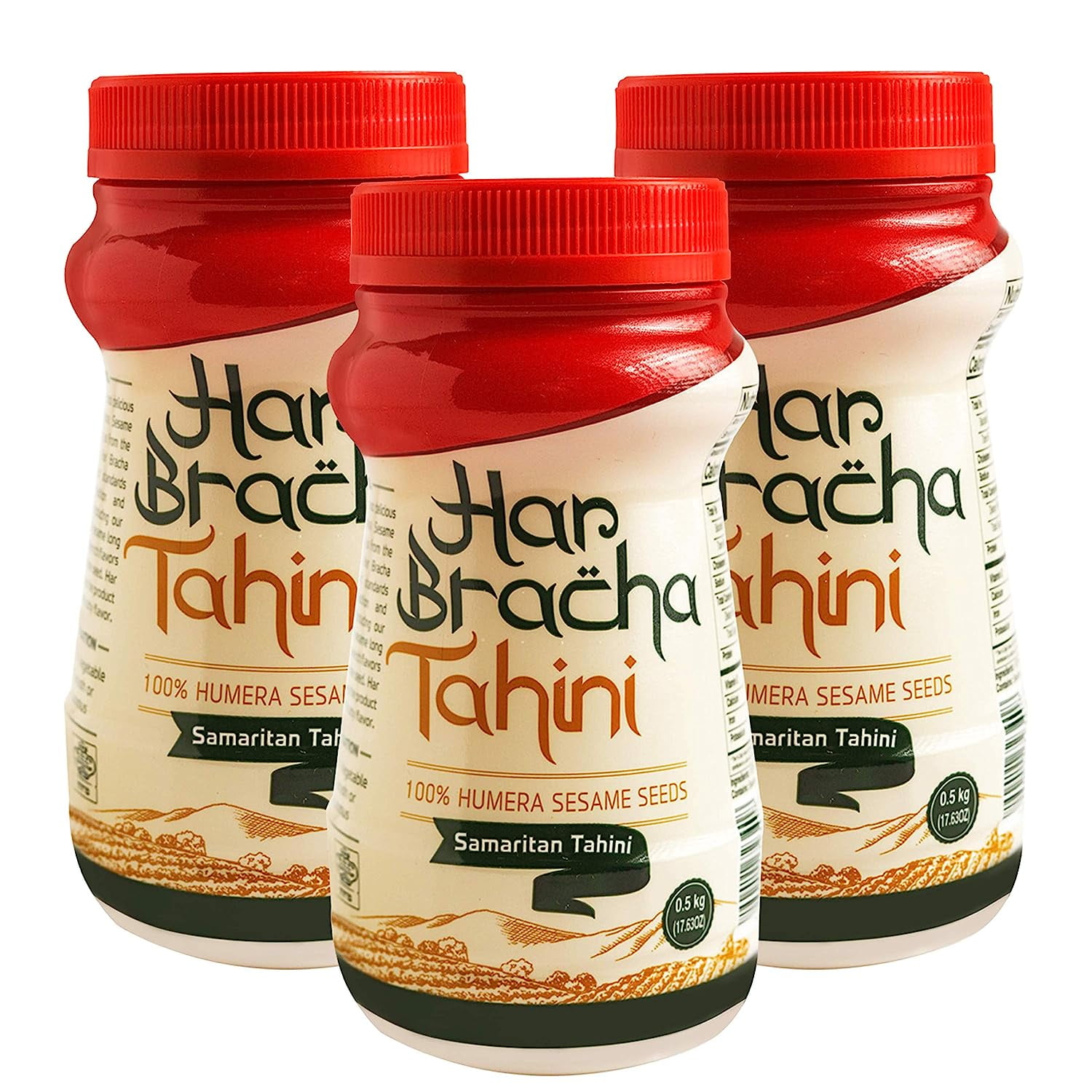 Tahini Paste (17.6 oz). 100 Natural, Vegan Friendly & Kosher Pure Ground Tahina Sauce. Raw