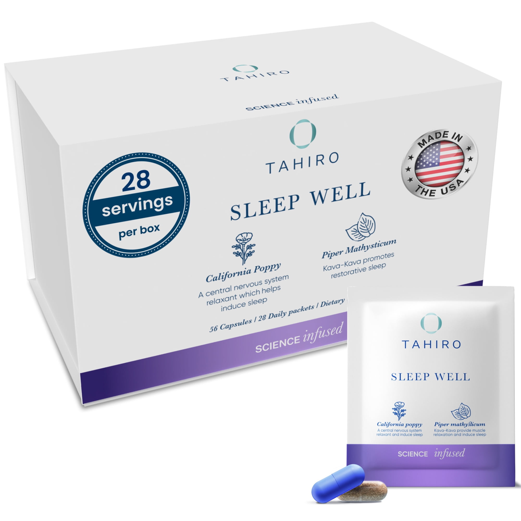 Tahiro Sleep Well Supplement Sleep Supplement with Kava, Valerian