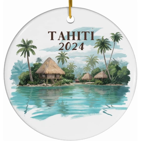 Tahiti Christmas Ornament, Tahiti Ornament, Christmas Ornaments, Tahiti Custom, Tahiti Personalized Ornament, Tahiti Bauble, Tahiti Gift x6b0k2 (Tahiti Christmas)